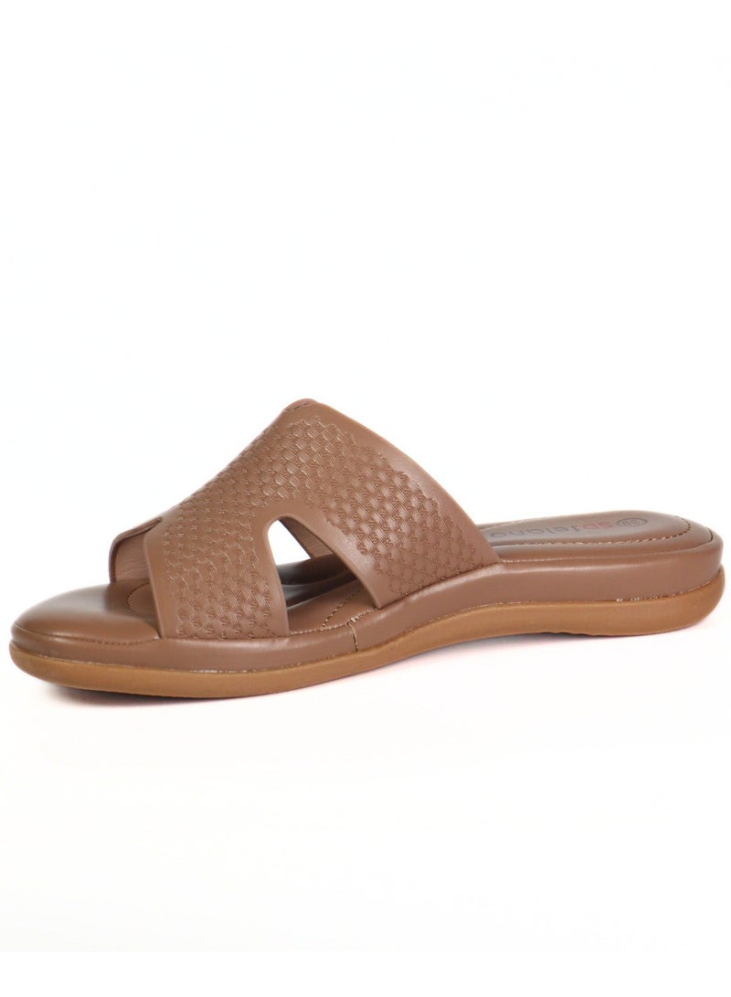 SD.Felano Women Comfort Flat Sandals | Soft Cushioned Footbed | Lightweight Easy Slip On Design | Anti Slip Sole | Open Toe Daily Wear Sandals | Comfortable Footwear For Home Walking And Casual Use - Image 3